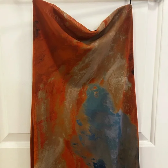 Zara Strapless Printed Fitted Dress - Picture 5 of 6